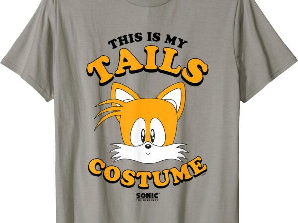 Sonic the hedgehog halloween this is my tails retro costume t-shirt