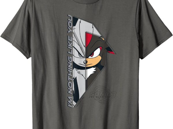 Sonic the hedgehog 3 – shadow _i’m nothing like you_ t-shirt