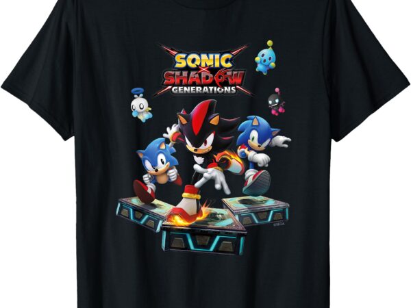 Sonic the hedgehog, sonic x shadow generations – key art t-shirt