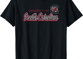 South Carolina Gamecocks Cursive Black Officially Licensed T-Shirt