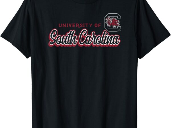 South carolina gamecocks cursive black officially licensed t-shirt