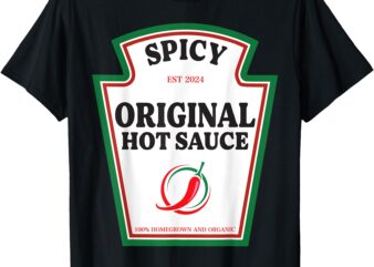 Spicy Original Hot Sauce Condiment Costume Party Matching T-Shirt