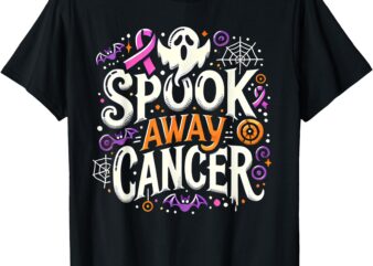 Spook Away Cancer October Halloween Breast Cancer Awareness T-Shirt