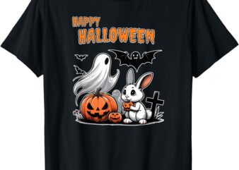 Spooky Ghost with Bunny T-Shirt