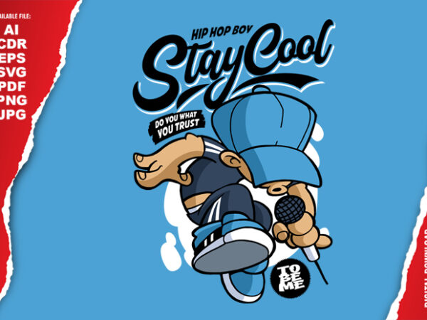 Stay cool t shirt template vector