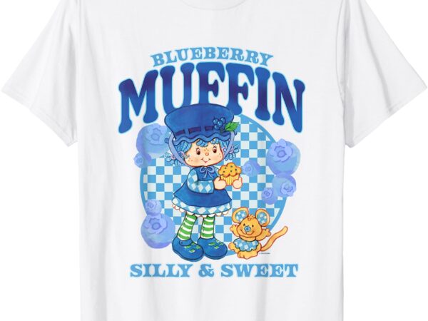 Strawberry shortcake blueberry muffin silly sweet retro logo t-shirt