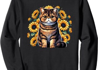 Sunflowers Exotic Shorthair Shorthaired Persian Sweatshirt