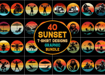 Sunset T-Shirt Graphic Bundle