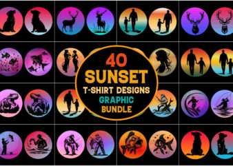 Sunset T-Shirt Graphic Bundle