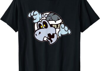 Super Mario Bros 3 Dry Bones Spooky Skeleton Front & Back T-Shirt