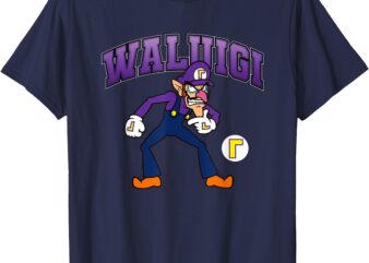 Super Mario Bros Waluigi Big Character Portrait T-Shirt