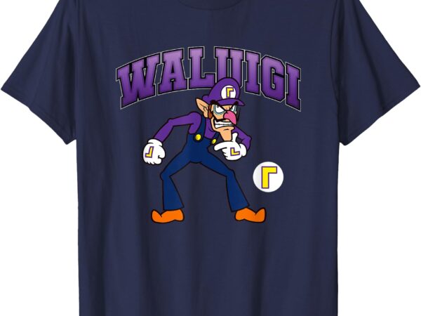 Super mario bros waluigi big character portrait t-shirt