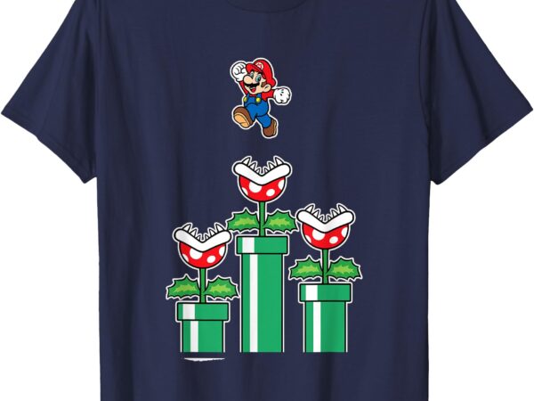 Super mario man eater jumping piranha plants t-shirt