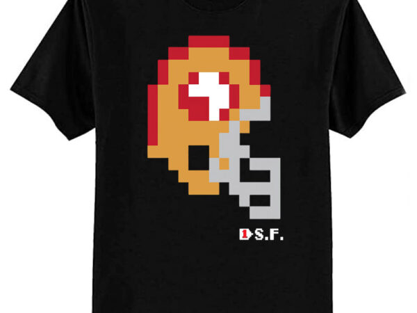 49ers tecmo bowl helmet t-shirt