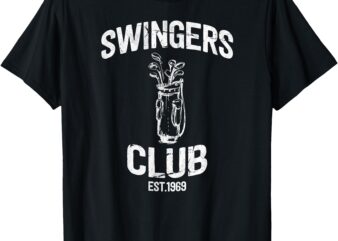 Swingers Club golf clubs funny golf Sarcastic Golfing men T-Shirt