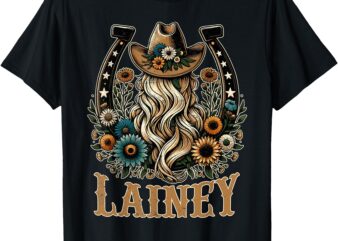 Girl Lainey Name Personalized Name Cowgirl T-Shirt