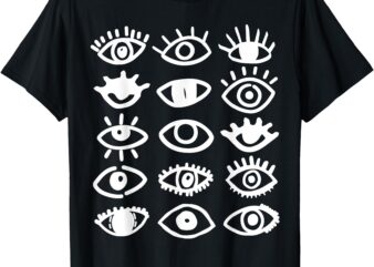 Eyes With Mood Emotion Eye Retro Vintage Funny T-Shirt