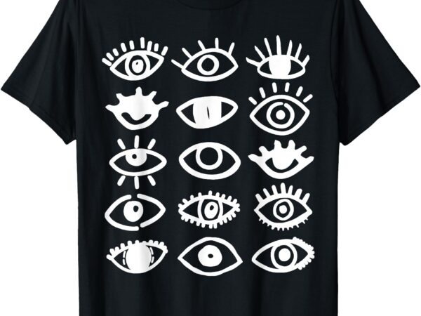 Eyes with mood emotion eye retro vintage funny t-shirt