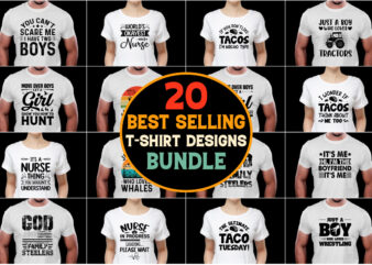 POD Best Selling T-Shirt Design Bundle