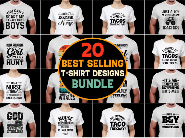 Pod best selling t-shirt design bundle