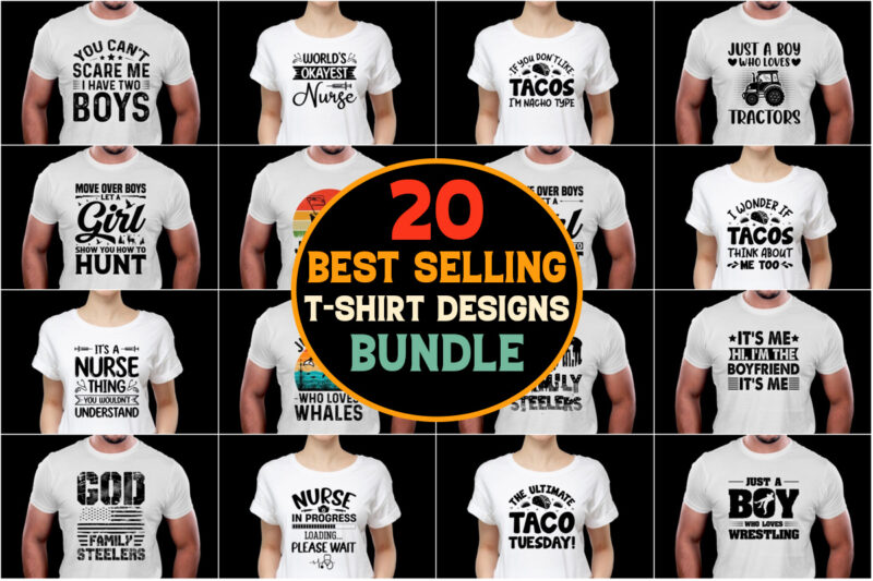 POD Best Selling T-Shirt Design Bundle