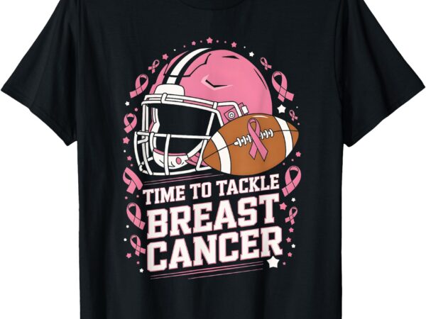 Tackle football breast cancer awareness pink ribbon boys kid t-shirt