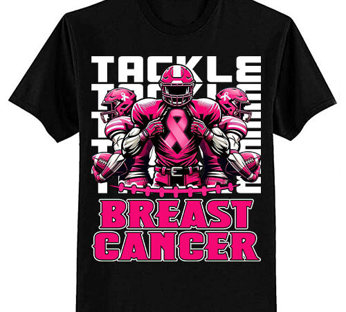 Tackle football breast cancer awareness pink ribbon boys kid t-shirt ltsp