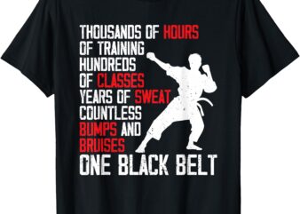 Taekwondo Black Belt Funny Karate Judo Martial Arts Fighter T-Shirt