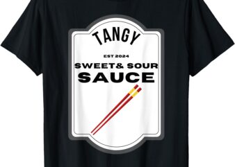 Tangy Sweet & Sour Sauce Condiment Family Halloween Costume T-Shirt