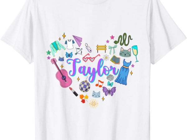 Taylor personalized name i love taylor groovy 80’s t-shirt