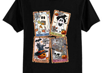 Teacher Halloween Vintage Kindergarten Tarot Card Ghost Gifts ltsp t shirt designs for sale