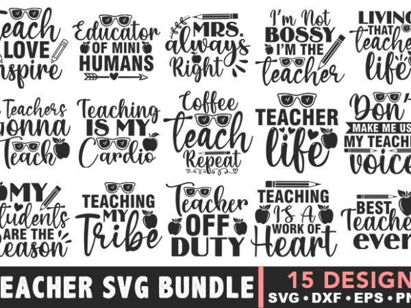 Techer svg bundle t shirt designs for sale