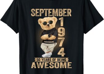 Teddy Bear October 35th Birthday Men Women 1989 Awesome T-Shirt