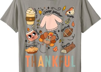 Thanksgiving Turkey Fall Thankful Graphic Family_Women’s Tee T-Shirt