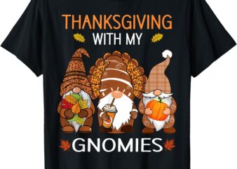 Thanksgiving women gnome fall leopard Turkey men girls T-Shirt