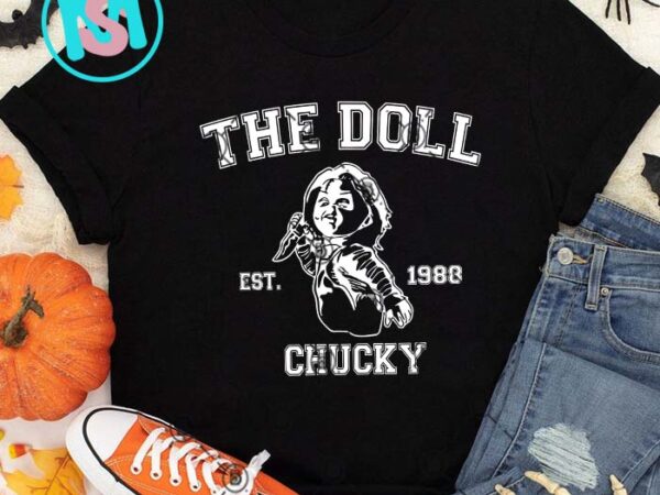 The doll est 1988 chucky svg, happy halloween’s day svg t shirt designs for sale