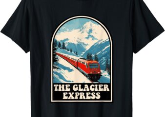 The Glacier Express Switzerland Swiss Train Mountains Winter T-Shirt