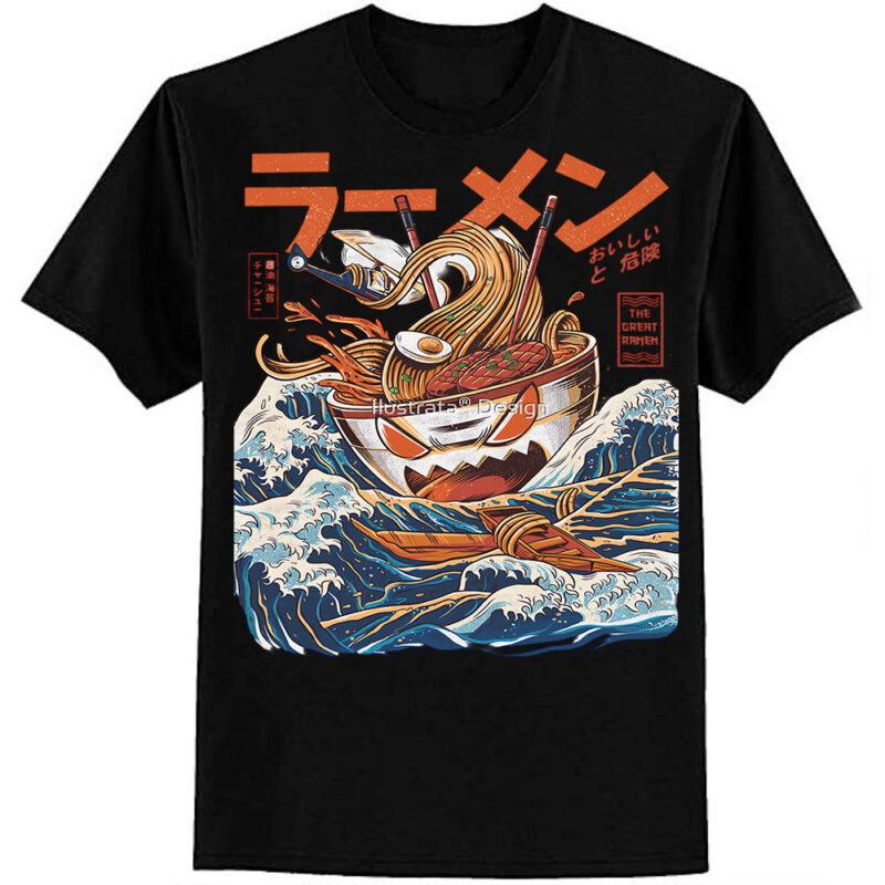 The Great Ramen off Kanagawa Tri-blend T-Shirt