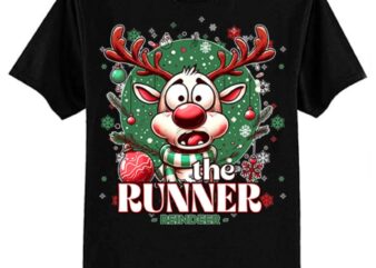 The Runner Reindeer Christmas Matching Family T-Shirt ltsp