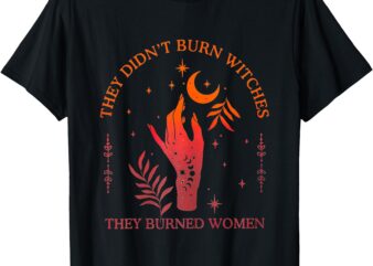 They Didn’t Burn Witches They Burned Women Halloween 2 Sides T-Shirt