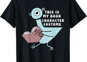 This Is My Book Character Costume Funny Pigeon Kids Reading T-Shirt