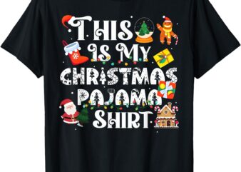 This Is My Christmas Pajama Shirt Lights Family Matching Kid T-Shirt