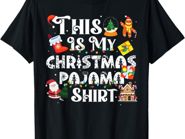 This is my christmas pajama shirt lights family matching kid t-shirt