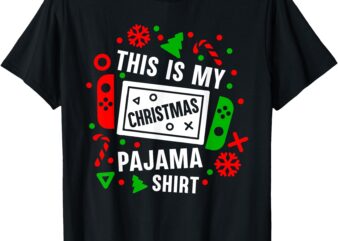 This Is My Christmas Pajama Video Game Gamer Kids Boys Teens T-Shirt