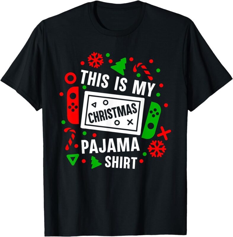 This Is My Christmas Pajama Video Game Gamer Kids Boys Teens T-Shirt