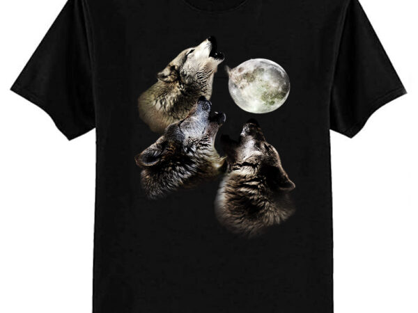 Three wolves howling at the moon classic t-shirt