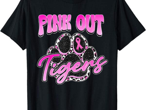 Tigers pink out football tackle breast cancer women men kids t-shirt