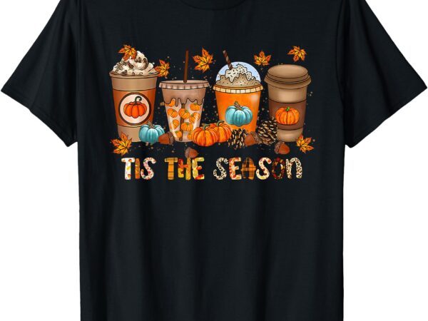 Tis the season pumpkin spice season fall thanksgiving boys t-shirt