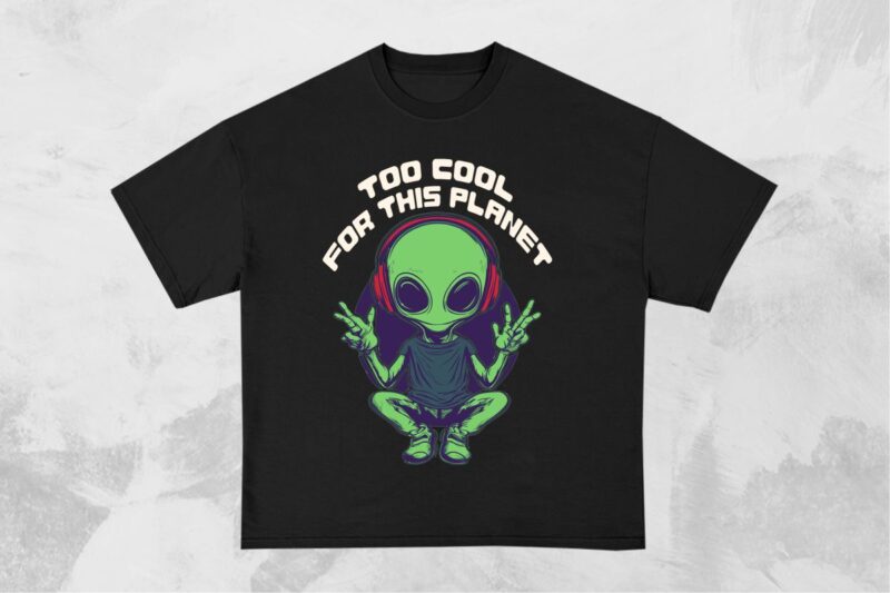 Funny Alien T-Shirt Designs Bundle