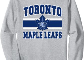 Toronto Maple Leafs Stripe Gray Officially Licensed Sweatshirt